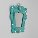 Art Deco wall mirror Theatre in terracotta by Gmundner Keramik, Austria, 1930s