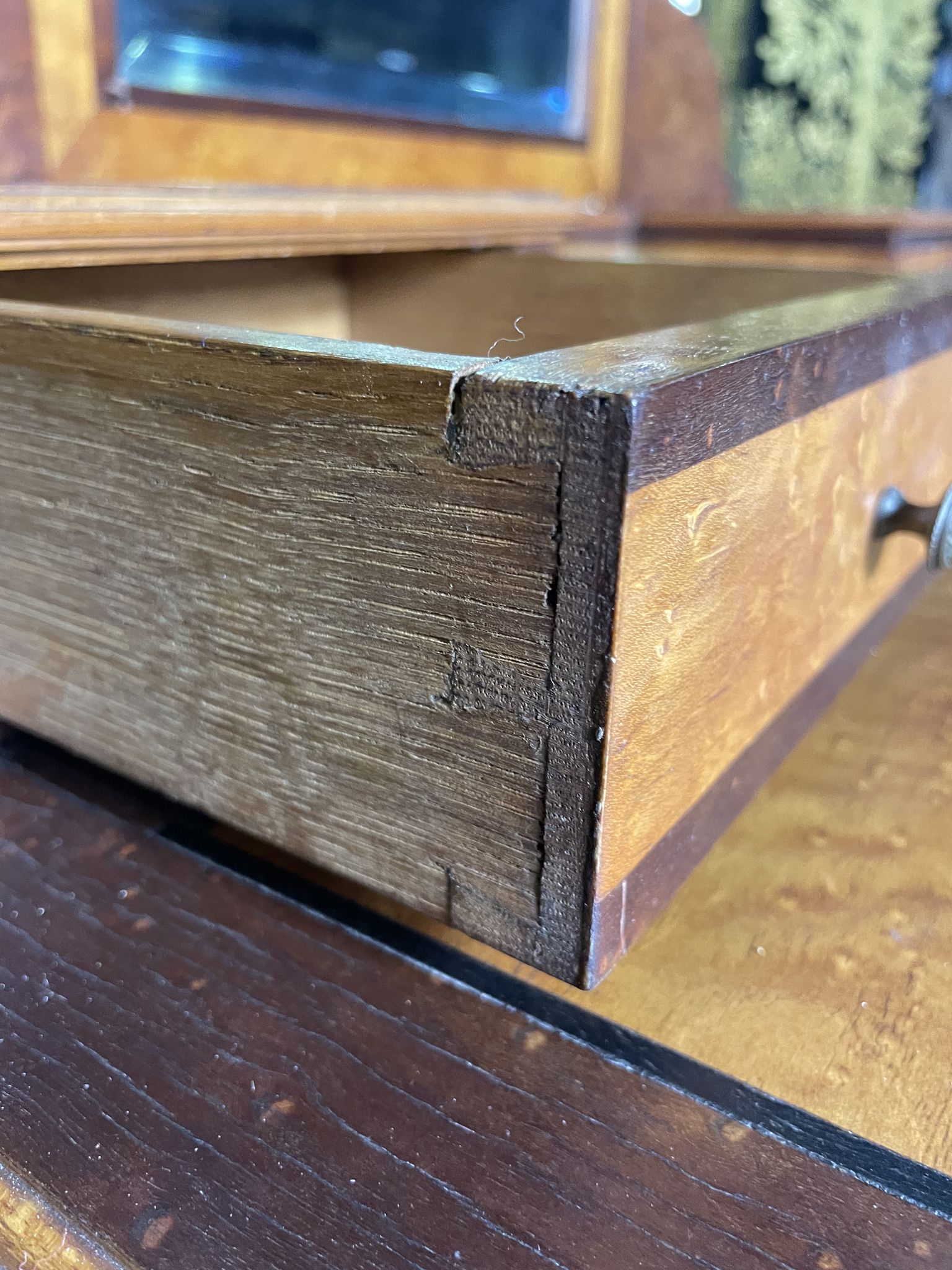 Louis XVI style dressing table in marquetry