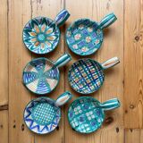 Set of 6 Robert Picault Vallauris pans