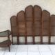 Rattan headboard and bedside table and caning