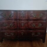 18th century crossbow chest of drawers in oak