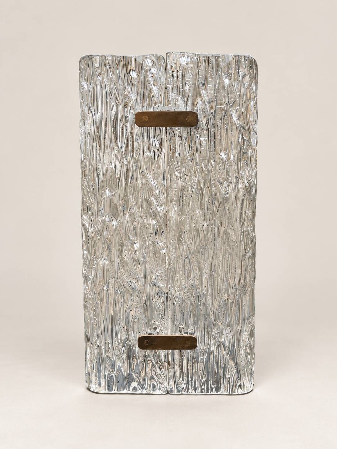 Vintage Kalmar textured glass suspension light – 1960s-1970s