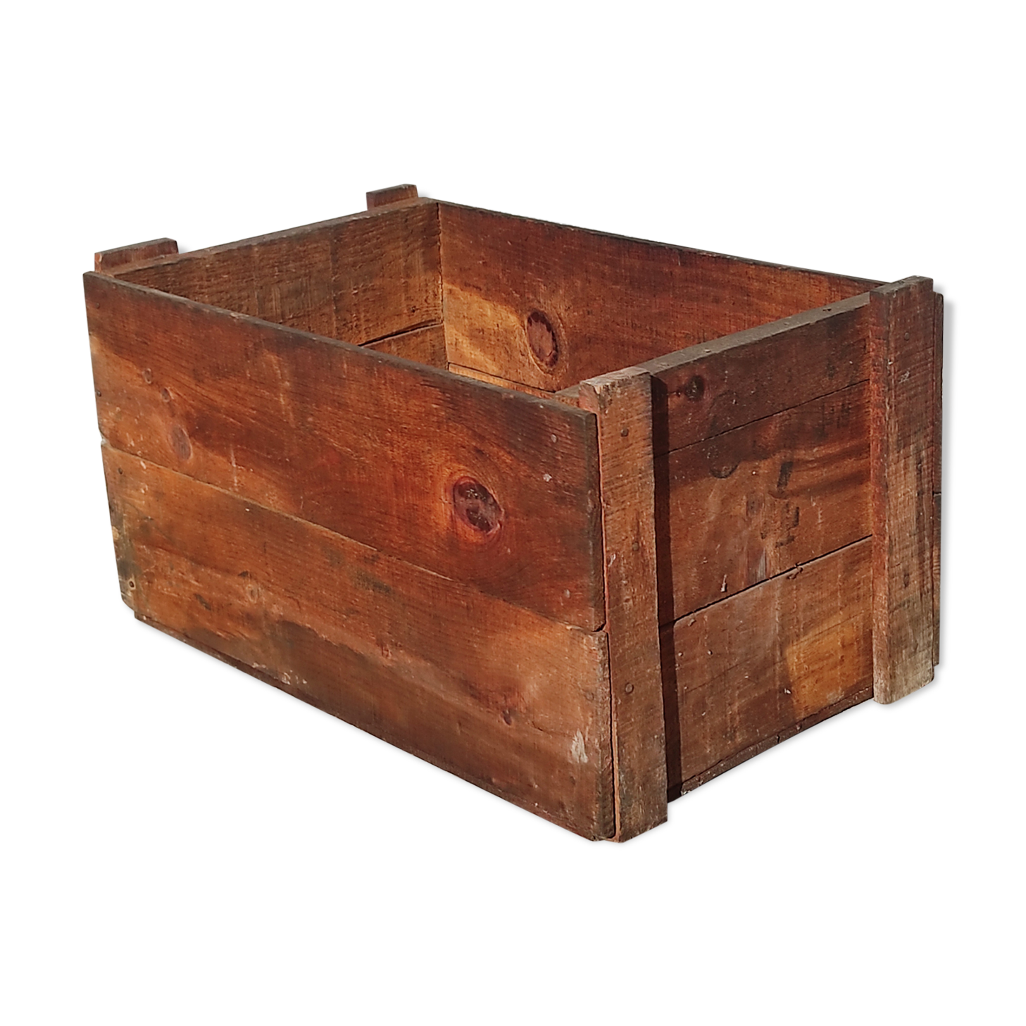 Old open bass drum made of vintage industrial fir wood