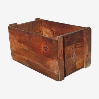 Ancienne caisse ouverte en bois de sapin vintage industrielle