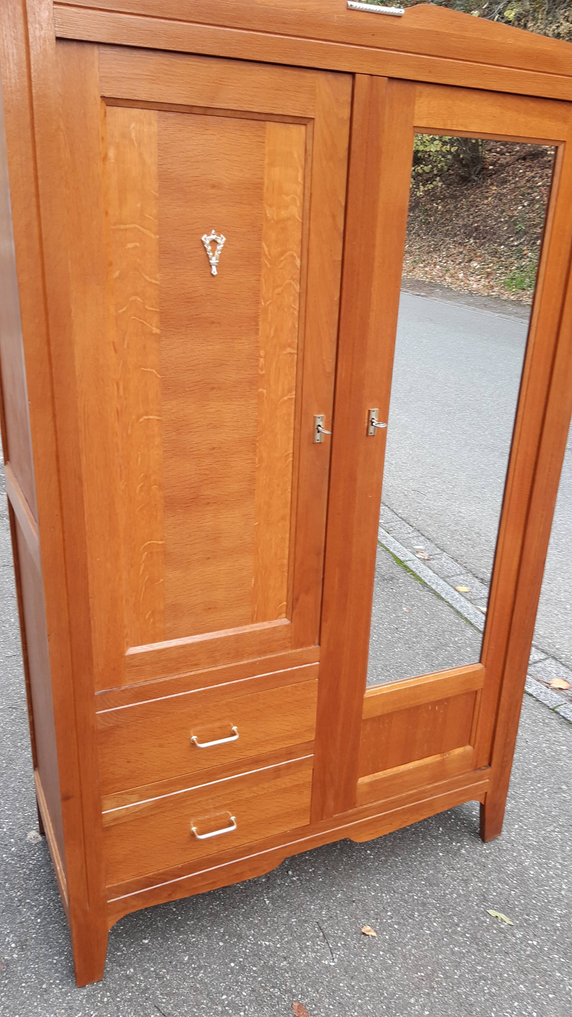 Parisian golden oak cabinet 1950
