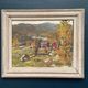Original Swedish Oil on Panel - "Landscape" by Hundt - Signed - Vintage and Framed - 54 × 45 cm (21.3" × 17.7")