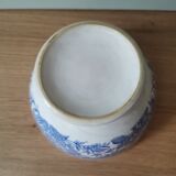 Vintage bowl with blue flower pattern