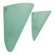 Vintage Triangular Conical Wall Sconces in Green Frosted Glass, 1990s, Set of 2
