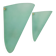 Vintage Triangular Conical Wall Sconces in Green Frosted Glass, 1990s, Set of 2