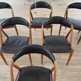 Kai Kristiansen Series of 6 teak chairs