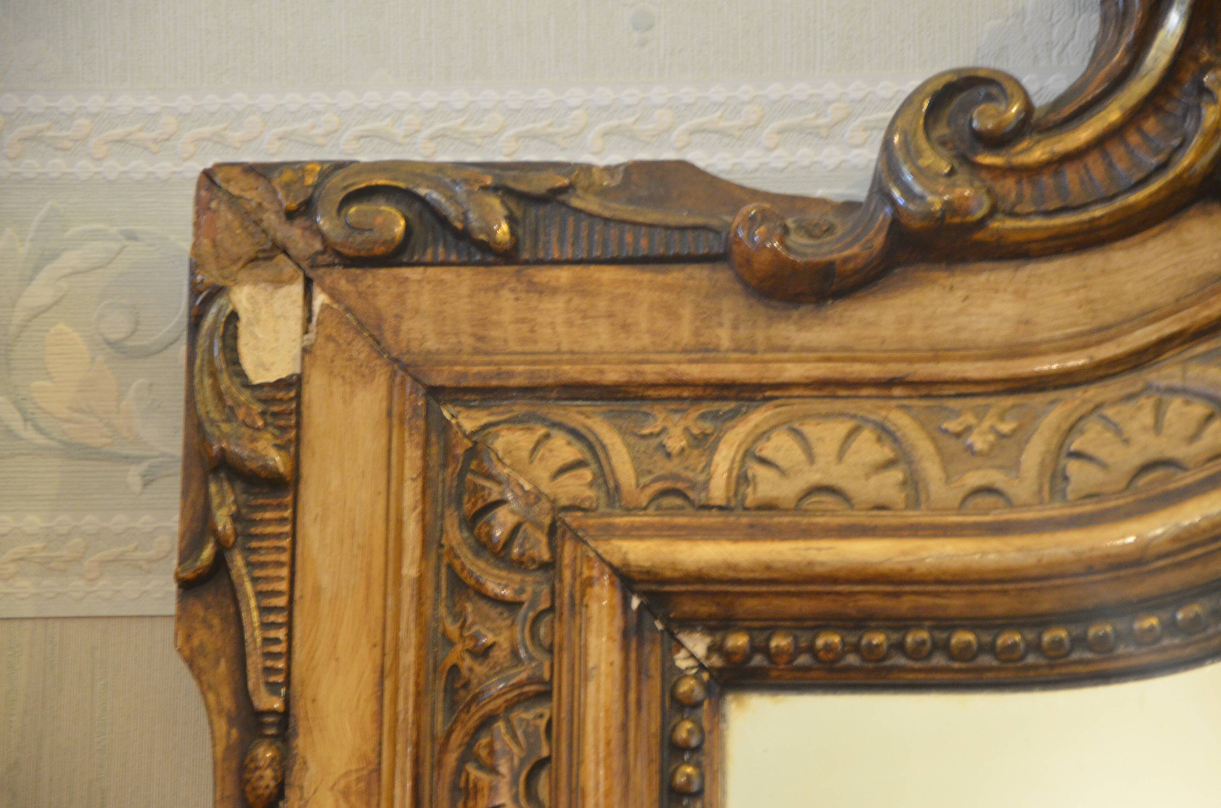 Wooden style mirror 74x104cm