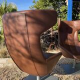 Pair of Moroso Italian design swivel armchairs