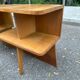 Asymmetrical Mid Century Modern bedside tables oak 1960