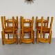 Lot de 6 chaises en pin massif design scandinave Reiner Daumiller
