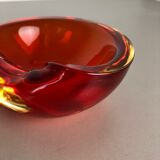 Murano Sommerso glass shell bowls Cenedese Vetri, 1960s
