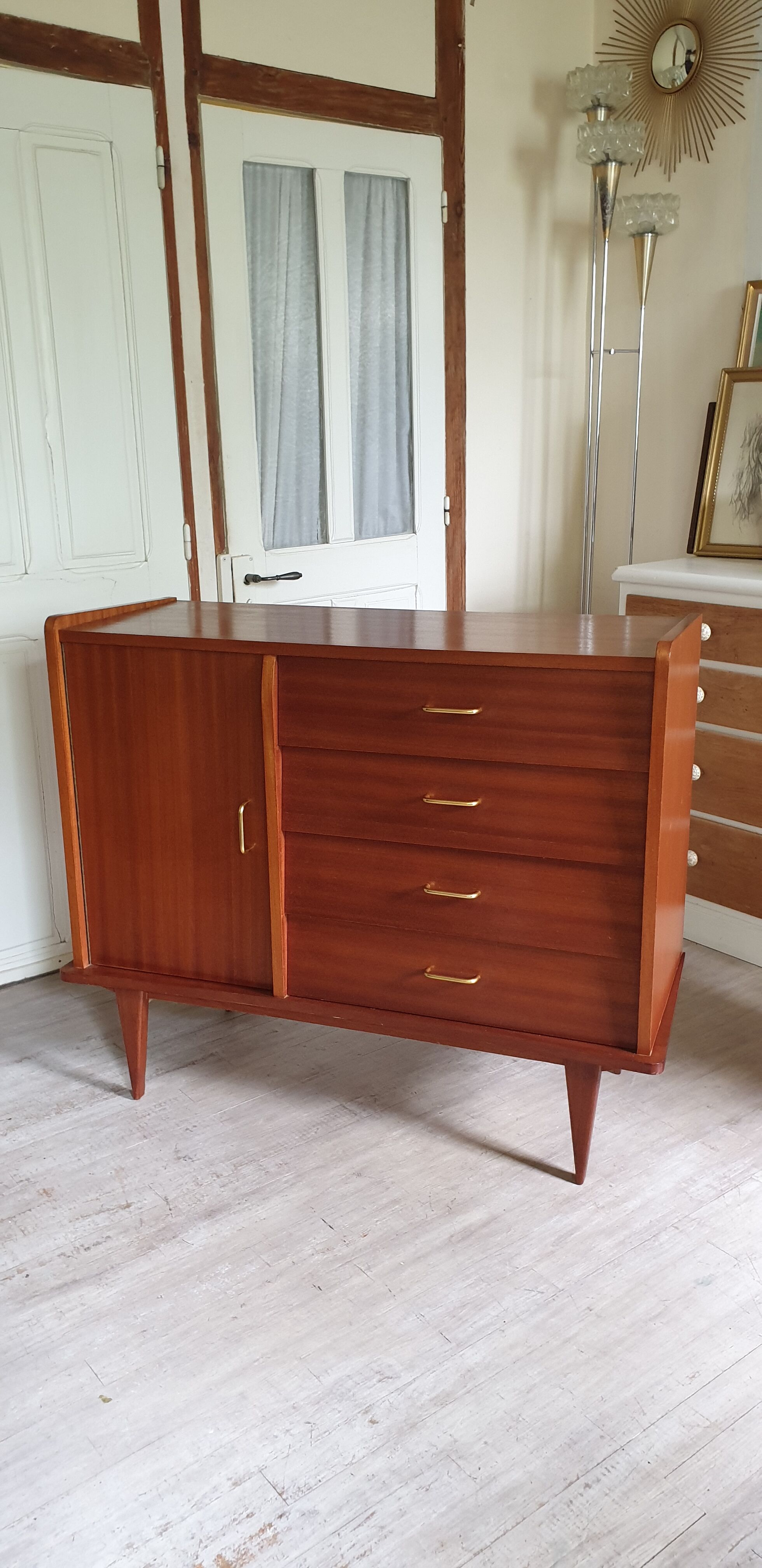 Dresser four drawers, one door