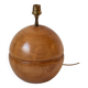 Pied de lampe boule en bois blond, Années 60/70