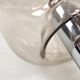 Chrome-plated metal and glass wall lights, 1970