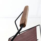 Magazine rack leather + metal