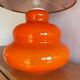 Supertone table lamp - orange opaline and vintage fabric