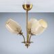 Itsu ER 1503/3 decorated chandelier with three shades, Finland, 1940s