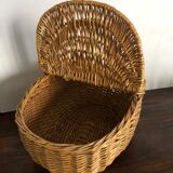 Braided wicker basket
