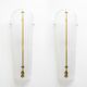 Pair of Mid-century Modern Style Italian Murano Glass and Brass Sconces