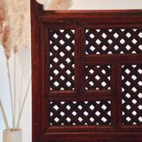 Chaise moucharabieh en bois exotique