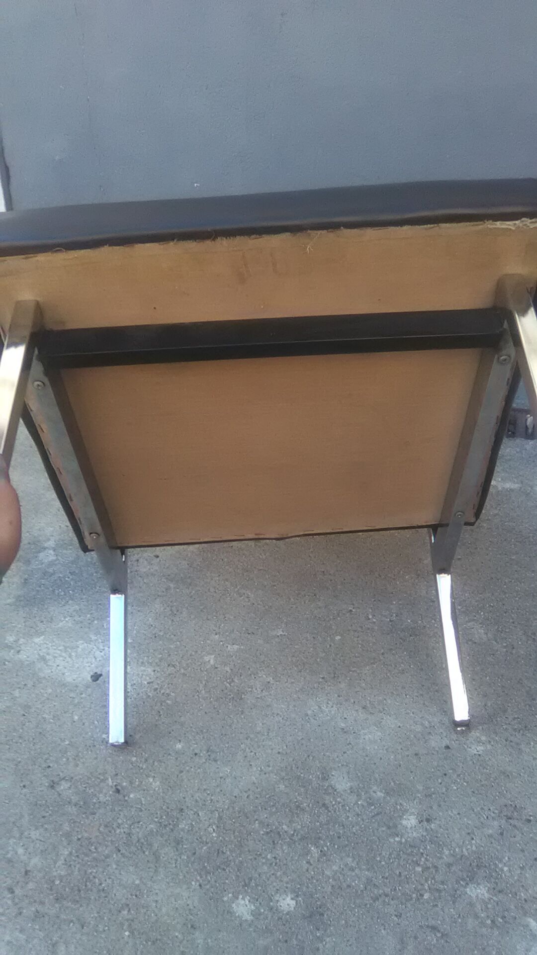 Pair of vintage skai armchairs