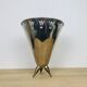 80s design ice bucket in chrome and brass