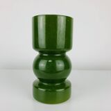 Green glass vase in Scandinavian style