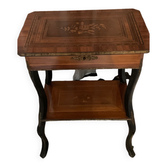 Napoleon 3 marquetry and bronze side table