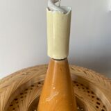 Telescopic wicker hanging lamp