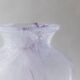 Vintage Murano glass vase from the 1970s, lilac and white swirl.