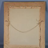 Old wood frame - gilded stucco - glass 61x51 cm leaf 50.5x40 cm SB 113