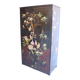 Black and red chinoiserie wardrobe – illuminated vintage furniture