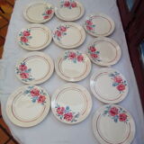 12 old Badonviller plates