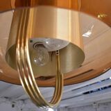 Suspension en laiton et verre fumé de Temde, Allemagne, années 1970