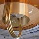 Brass and smoked glass pendant lamp by Temde, Germany 1970s