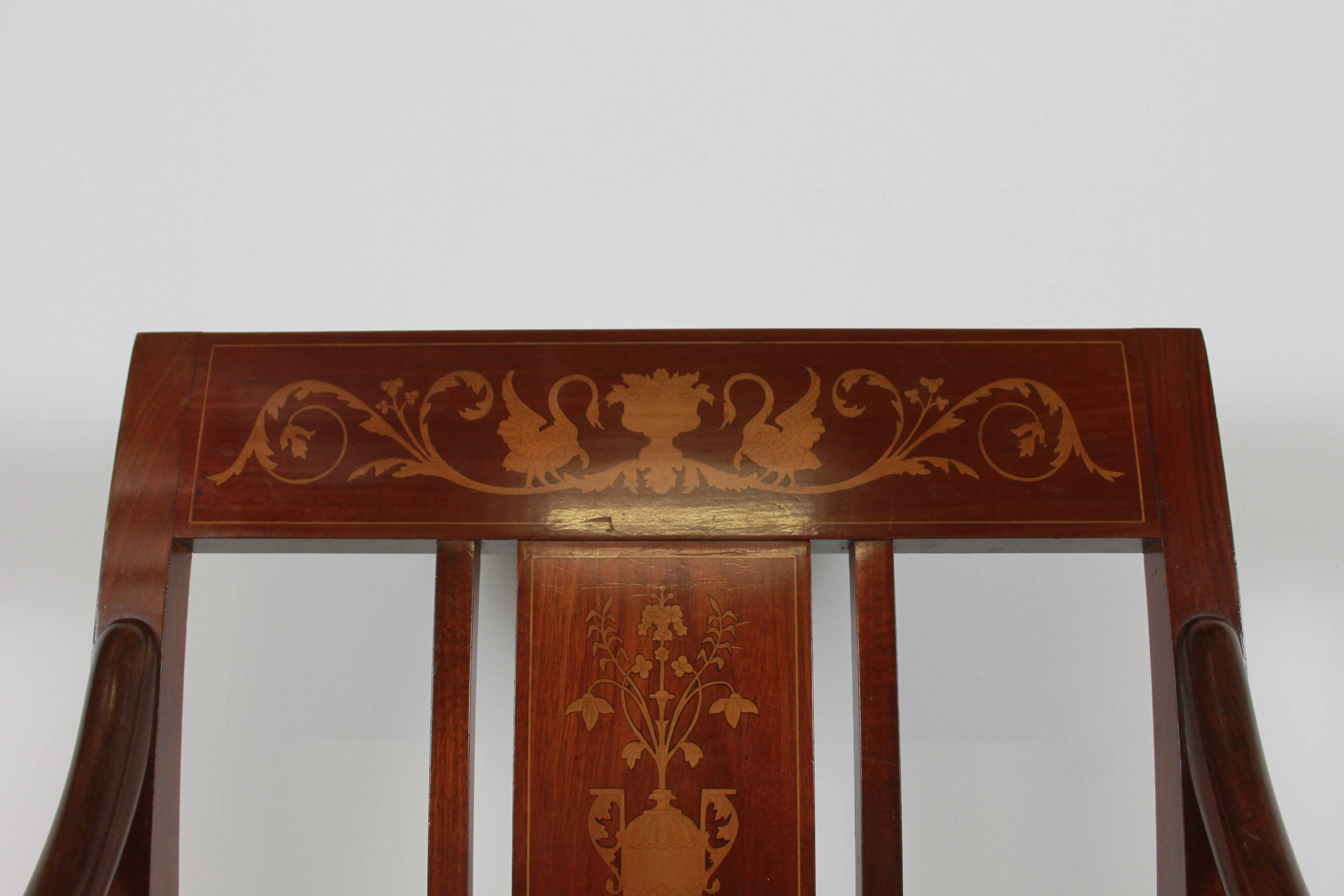 Empire style armchairs