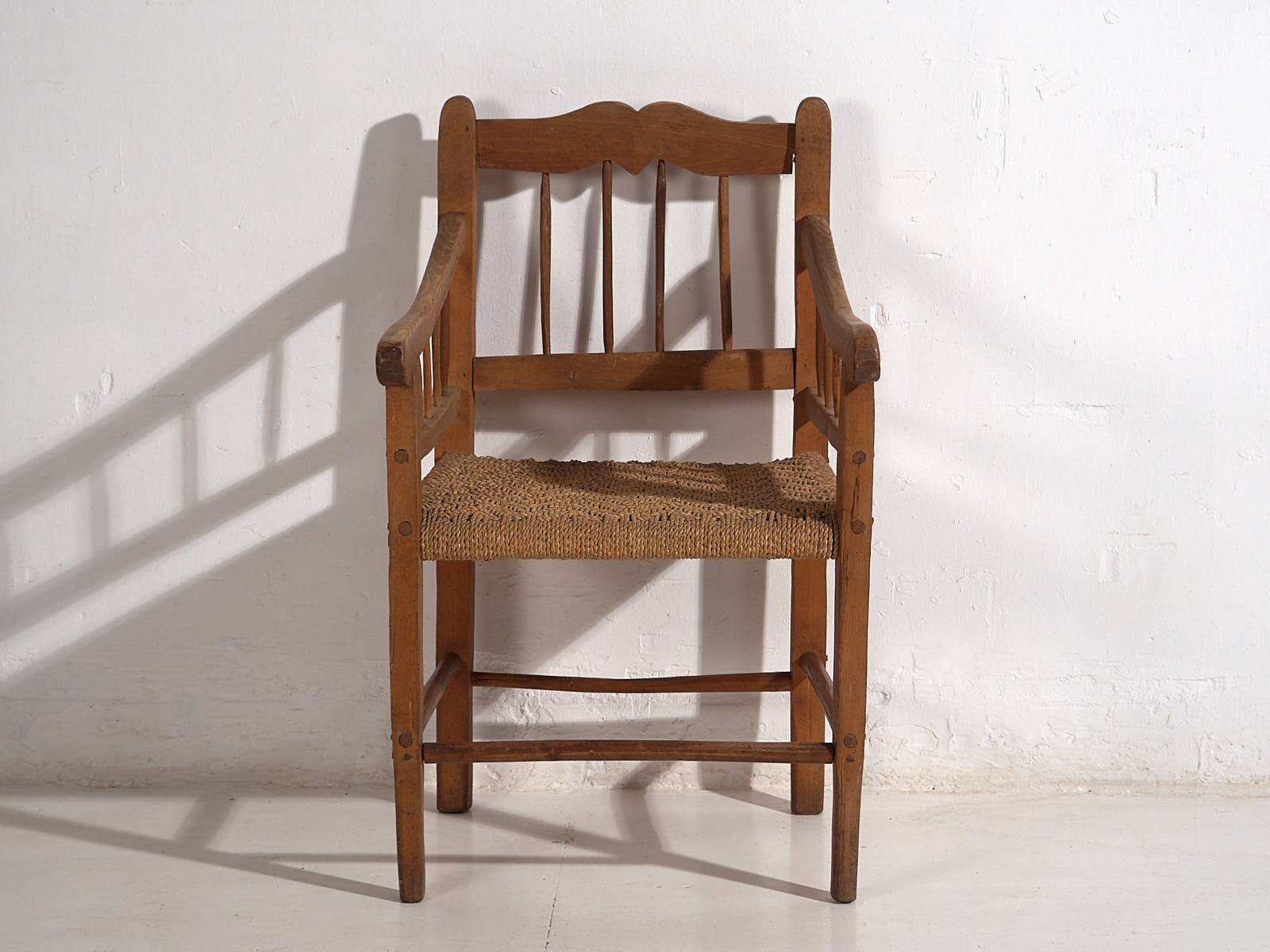 Antique solid wood armchair (c.1940) #4