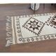 1970s Vintage Turkish Hand-Knotted Wool Cotton Beige Runner Rug  90x340