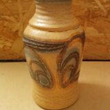 Ancien vase céramique beige gris brun w. germany vintage