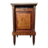 Table de chevet Empire français avec dessus en marbre