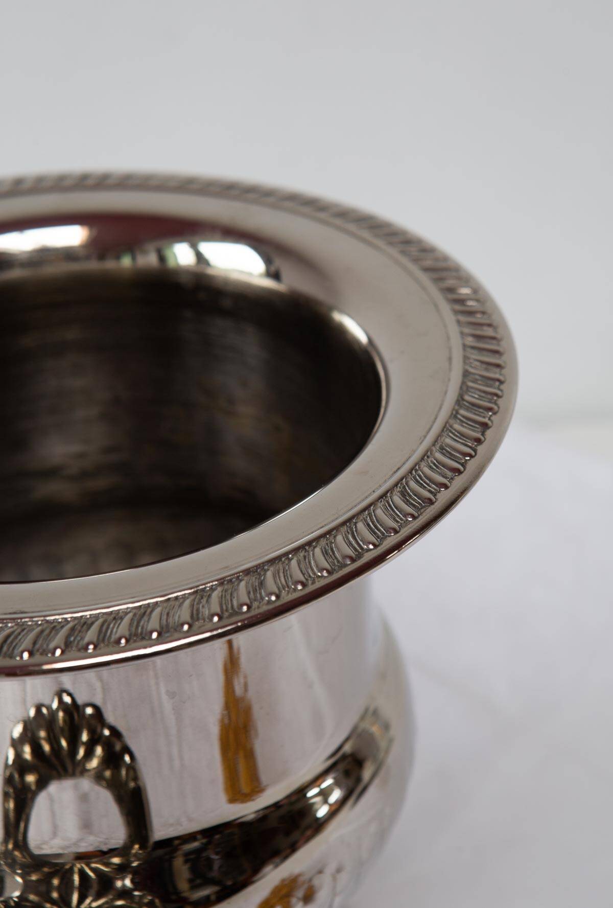 Louis XVI style silver-plated champagne bucket