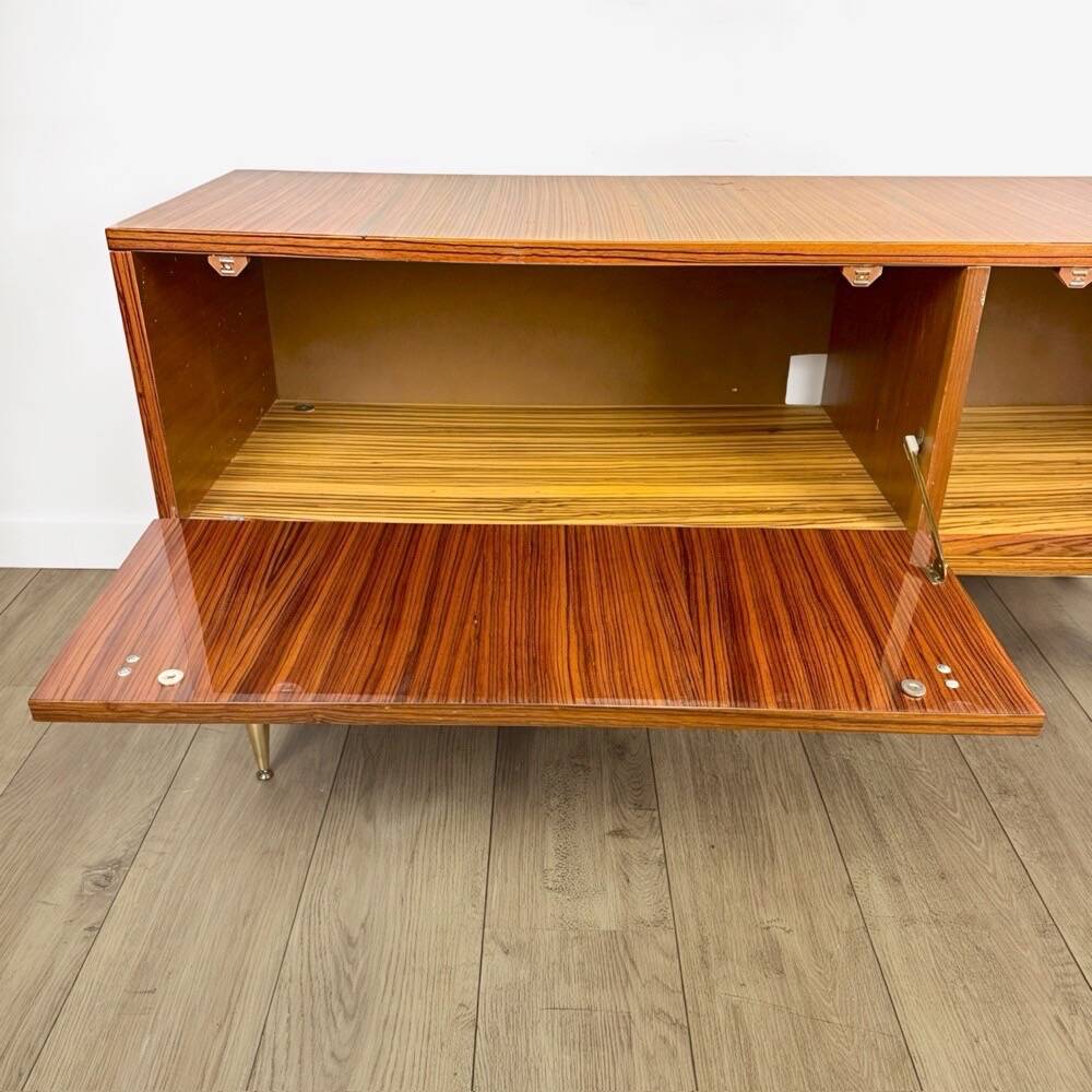 Scandinavian enfilade, lacquered rosewood, 1960s.