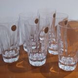 Très Joli Coffret De 6 Verre A Eau Ou Orangeade Bergerac En Cristal D'arque