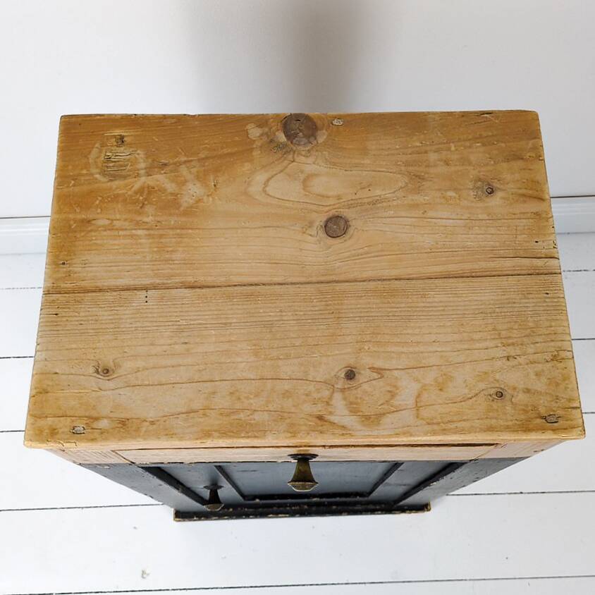 Table de chevet vintage en bois Porte Vieux bois massif Rétro Mid Century Table de chevet Commode Ch