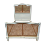 Lacquered bed and canné louis xvi style
