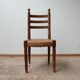 Set of 14 mid-century french rush farmhouse dining chairs